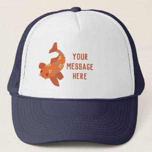 Personlig Swimming Orange Koi Goldfish Keps