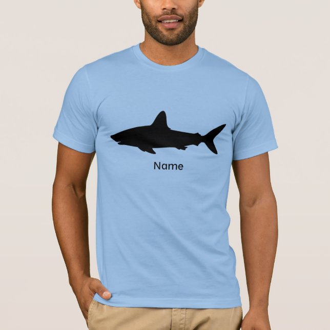 Personlig Swimming Shark T Shirt (Framsida)