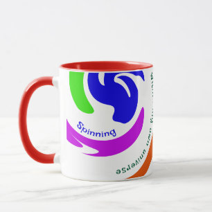 Personlig Swirl Färgad Abstrakt Mugg