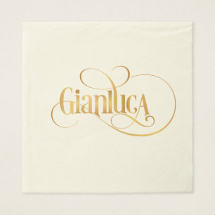 Personlig Swirly Script Gianluca Pappersservett