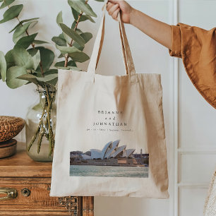 Personlig Sydney, Australien Bröllop Tote Bag Tygkasse