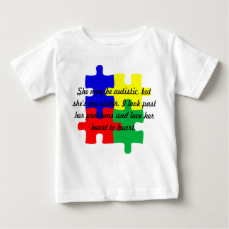 Personlig ’Syster’ Autism T-Shirt Infants’