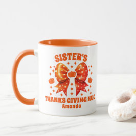 Personlig Syster-Thanksgiving Mugg