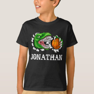 Personlig T-Rex Basketboll Dinosaurie  T Shirt
