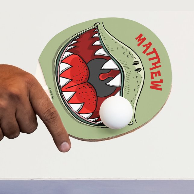 Personlig T- rex Dinosaur Mouth Kids Tecknad Pingisracket (Personalized T-rex Dinosaur Mouth Kids Cartoon Ping Pong Paddle)
