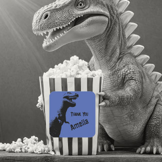 Personlig T-Rex Dinosaur-Tack Fyrkantigt Klistermärke