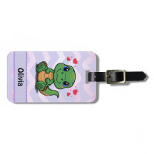 Personlig T-Rex Dinosaurie Bagagelapp