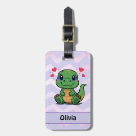 Personlig T-Rex Dinosaurie Bagagelapp