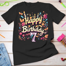 Personlig T-shirt för 7-årsdagstjej