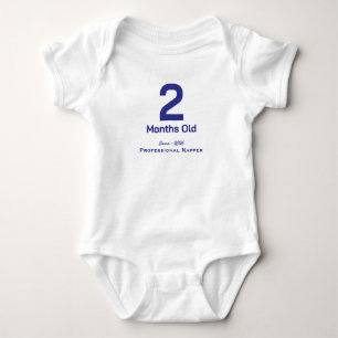 Personlig T-shirt för bebis månadsvis baby pojke