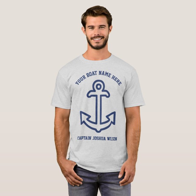 Personlig T-Shirt för blå Frakt (Hel framsida)