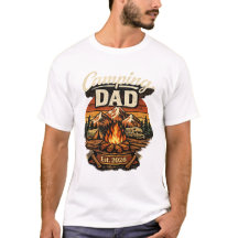Personlig T-Shirt för Campingpappa Est. 2026