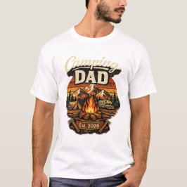 Personlig T-Shirt för Campingpappa Est. 2026