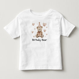 Personlig T-shirt för födelsedagsbjörn för bebis