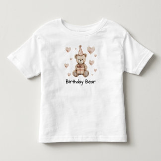 Personlig T-shirt för födelsedagsbjörn för bebis