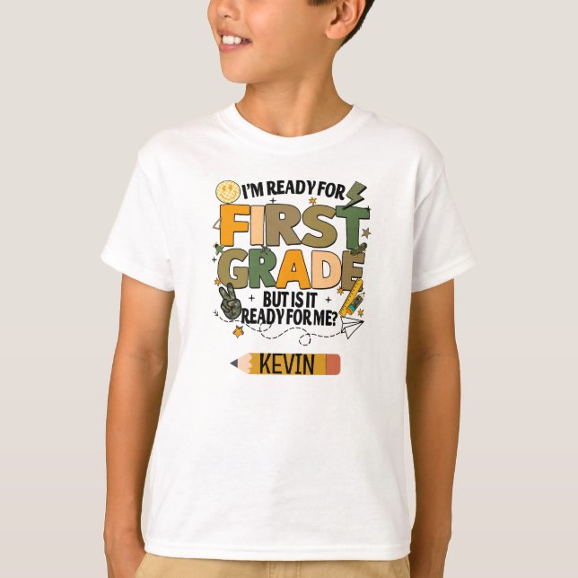 Personlig T-Shirt för Första Klass (Framsida)