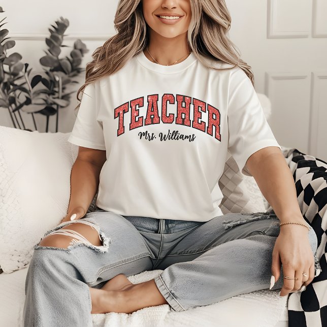 Personlig T-Shirt för Lärarens Tacksamhetspresent (teacher shirt, custom name shirt, gift for teacher, teacher gift, back to school shirt, teacher gift)