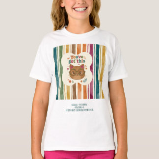Personlig T-shirt för mellanstadiet med katt