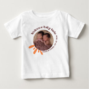 Personlig T-Shirt för Tvillingbarn Anpassad Nyfö