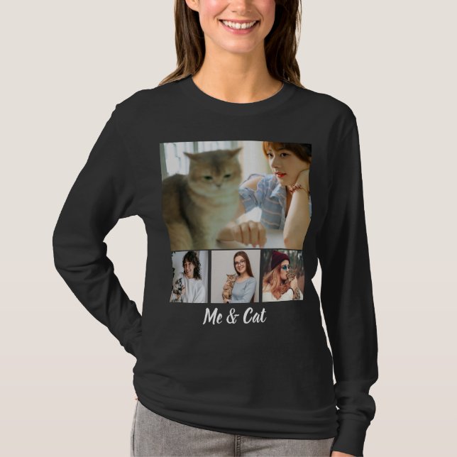 Personlig T-shirt Jag & Kattälskare (Framsida)