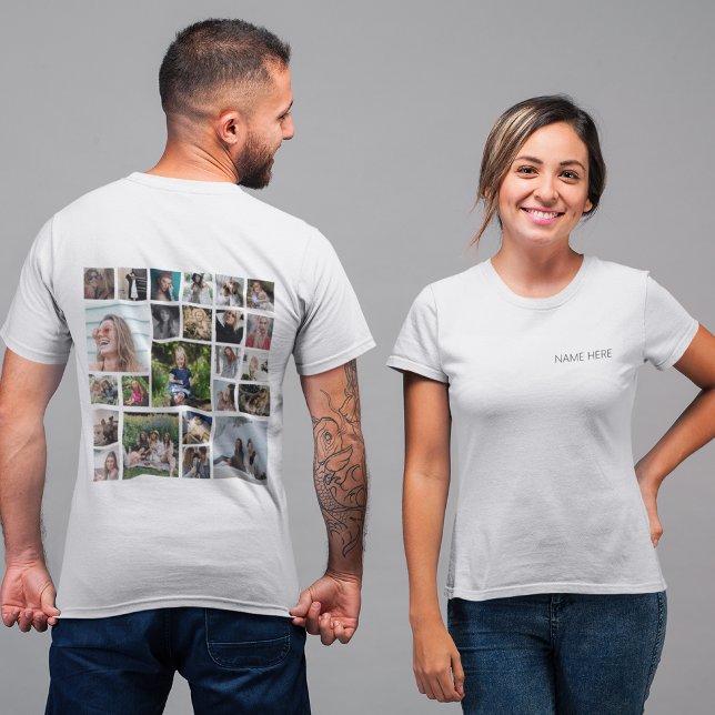 Personlig T-Shirt med 24 Fotoskollage (Skapare uppladdad)