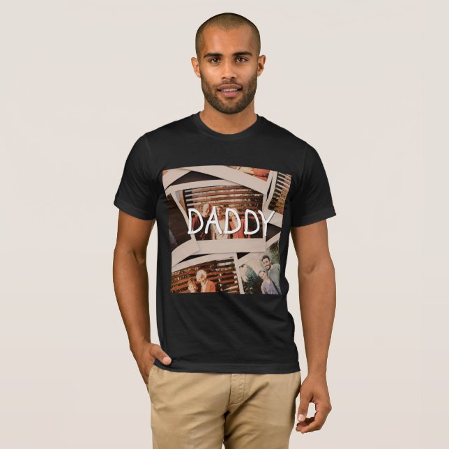 Personlig T-Shirt med Bilder för Pappa (Hel framsida)