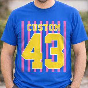 Personlig t-shirt med lagnamn och nummer för match