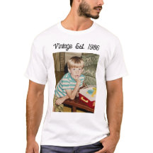Personlig T-Shirt med Vintage Foto för Födelsedage