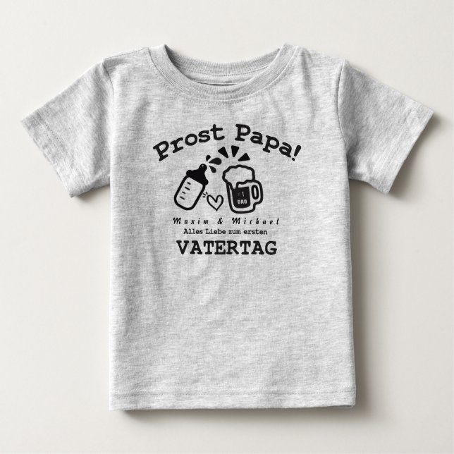Personlig T-Shirt Pappa Baby Fars dag Exfit (Framsida)