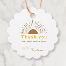 Personlig Tack Baby Shower retro sol