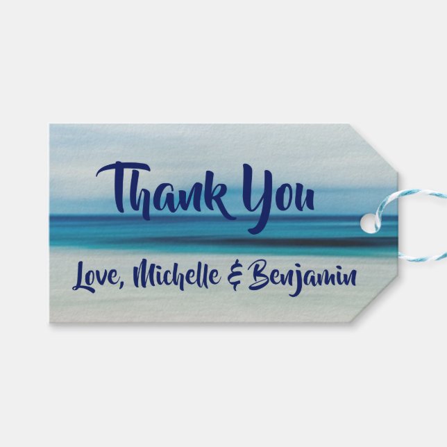 Personlig Tack Beach Vågar Gift-Märkre Presentetikett (Framsidan (Horisontell))