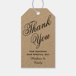 Personlig Tack Bröllopsförmån Presentetikett