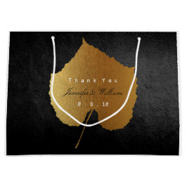 Personlig Tack Fall Guld Lämna Black