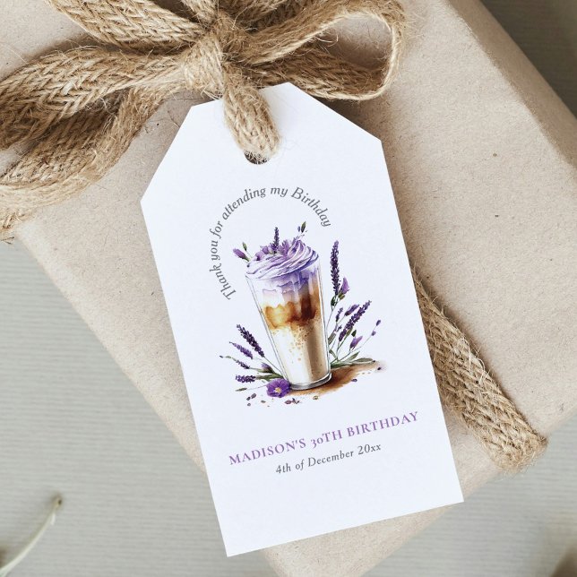 Personlig - Tack för att du fick kaffets födelseda Presentetikett (Skapare uppladdad)