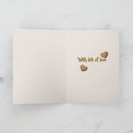 Personlig Tack för att du utformar kakihjärtan Kort