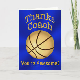 Personlig: Tack för Basketball Coach-kort Kort