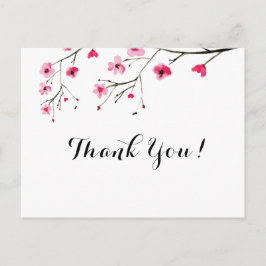 Personlig Tack för Blommar av vattenfärgsfärgen Ch Vykort