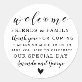 Personlig tack för bröllopsklistermärken runt klistermärke