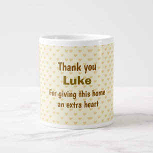 Personlig Tack för hjärtat Jumbo Mugg
