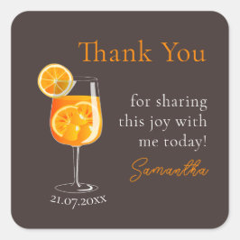 Personlig Tack för Sällskapsresan Till Bruden Fyrkantigt Klistermärke