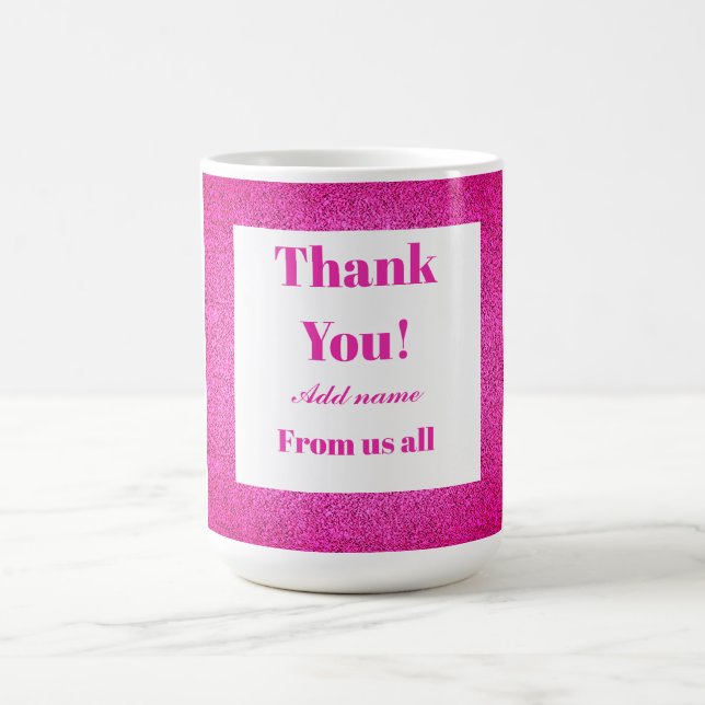 Personlig tack från oss alla mugg (Center)