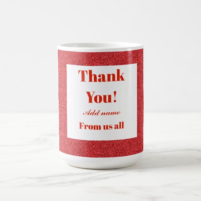Personlig tack från oss alla mugg (Center)