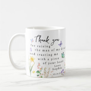 Personlig "Tack från" till Mor till Brudgum från B Kaffemugg