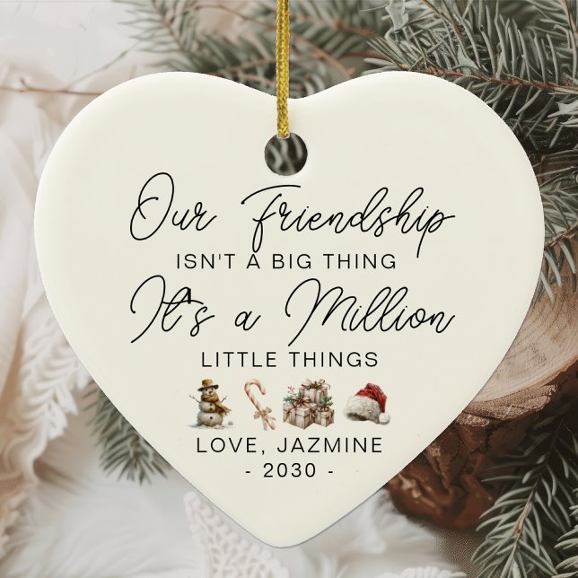 Personlig Tack Gift Best Friend-jul Julgransprydnad Keramik (Skapare uppladdad)