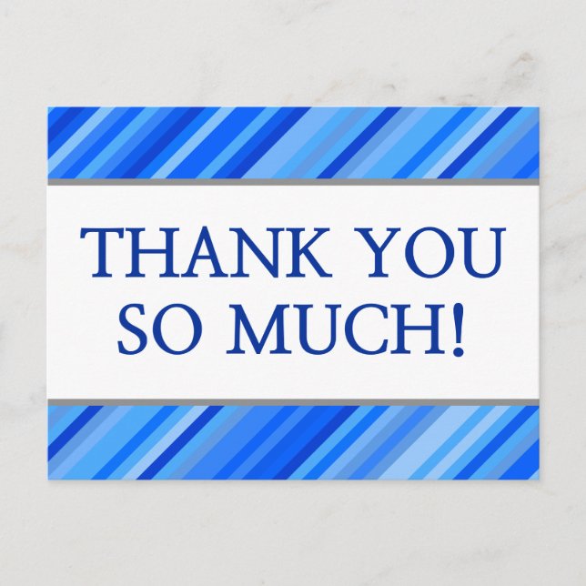 Personlig "TACK SÅ MYCKET!" vykort (Framsida)