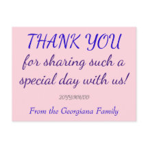 Personlig "TACK" vykort