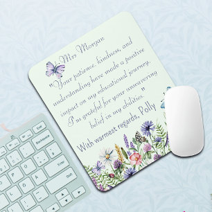 Personlig Tack Watercolor Wildblommor Musmatta