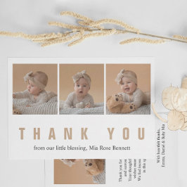 Personlig tackkort för baby shower med foto