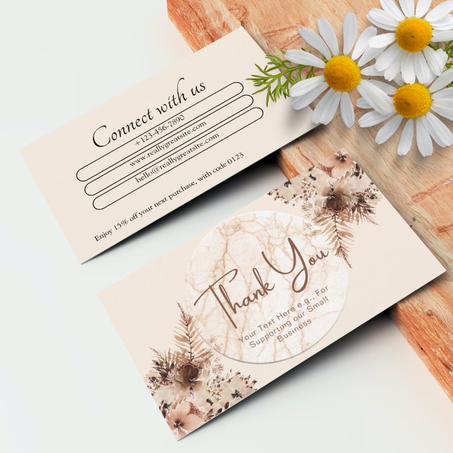 Personlig - tackkort Professionell Visitkort (Personalized Thank You Cards Professional)