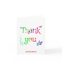 Personlig Tackkort, regnbåge Brev (3)